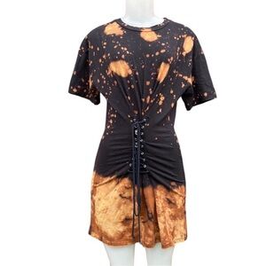 Better Be Black and Orange Tie-Dye Dress Size S
